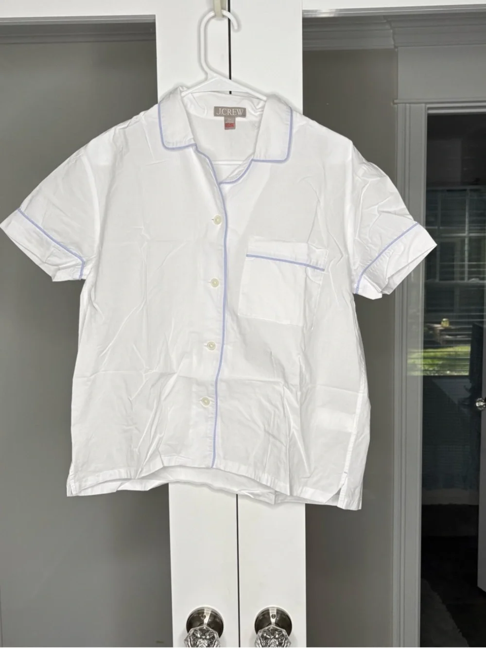J. Crew Pajama Short Set End-on-end Cotton White